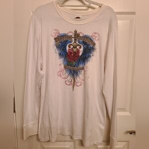 Harley-Davidson White Long Sleeve Shirt with Graphic